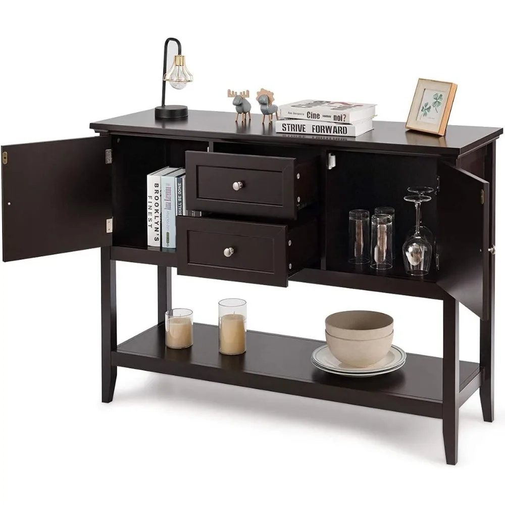 Credenza Buffet Goplus con cassetto, caffè
