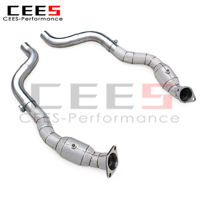 

CEES с катализатором, водосточная труба для Dodge Challenger 6,4L 2019+, турбонаддув двигателя, трубы из нержавеющей стали, система выхлопных коллекторов с колючками