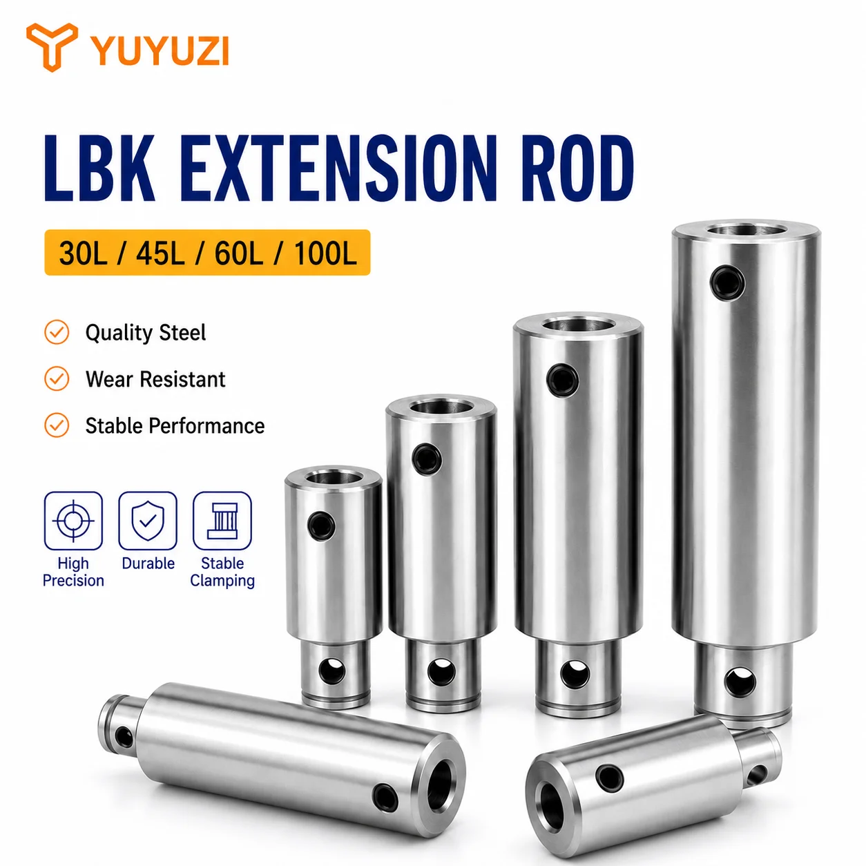 LBK Extension Rod BT30 BT40 NT30 NT40 SK40 Tool Holder Lengthening Bar LBK1 LBK2 LBK3 LBK4 LBK5/6 30L-100L for CNC Boring Tools