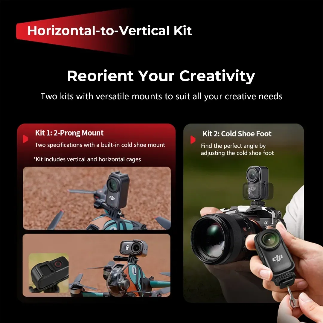 SmallRig Action Camera Accessory Camera Cage/Cold Shoe Mount/Neck Strap/Screen Protector/Selfie Stick Adapter for DJI Osmo Nano