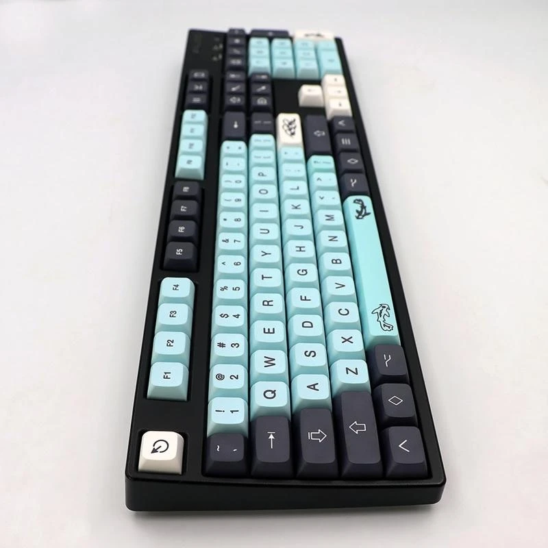 F68C PBT Keycaps XDA Ladder Layout 132-Key 5 Sides Dye Sublimation Keycap Set for / /  Mechanical Keyboard