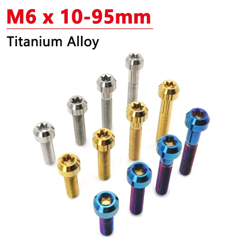 

1pc Titanium Bolt M6 Semi-conical Head Internal Plum Screw Mountain Electric Motorcycle Handlebar Brake Conversion Screws