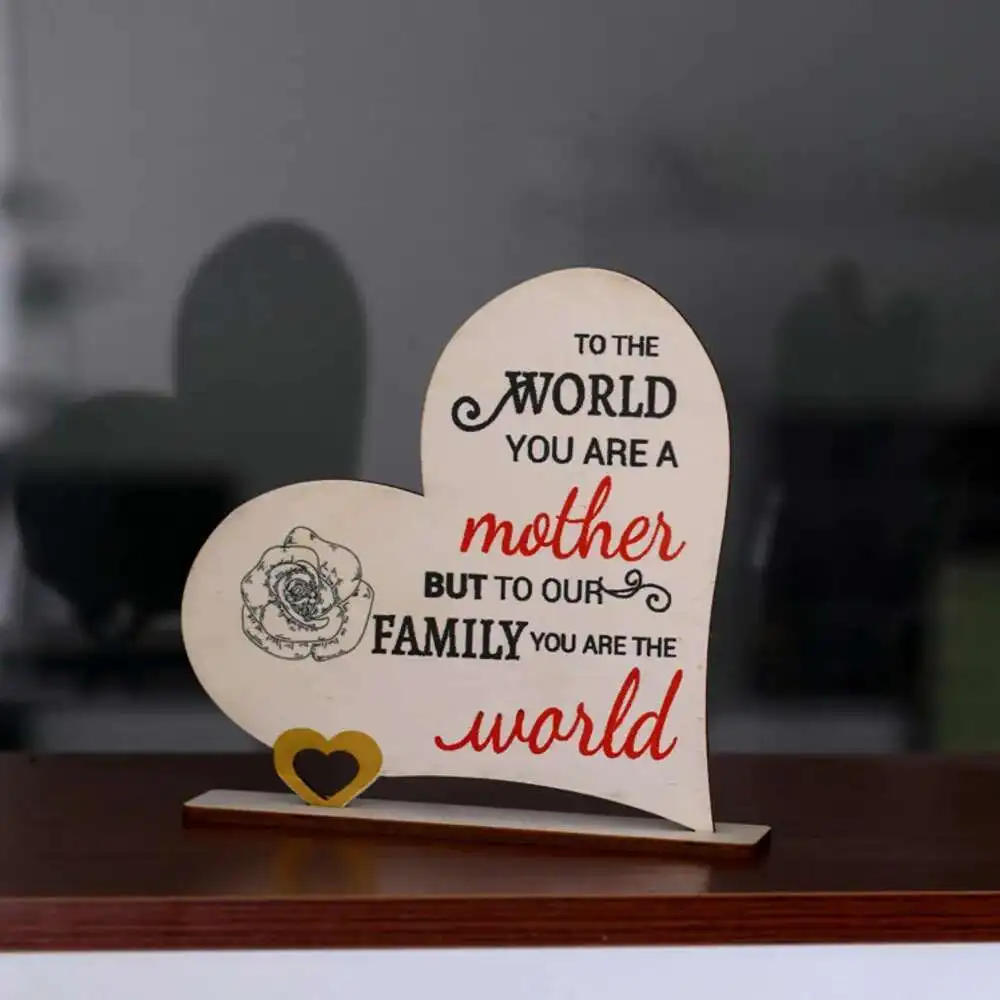 

Hot selling new Mother's Day wooden decorations, Mother's Day gift decorations, wood carvings, wood crafts