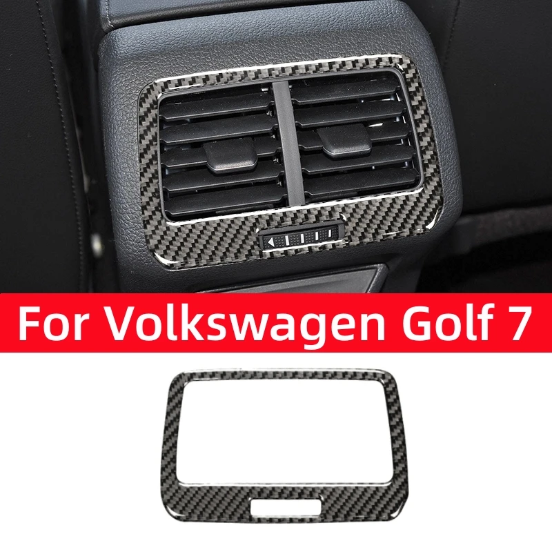 Pour VOLKSWAGEN pour Vw Golf 7 Gti Mk7 2013-2019, garniture de ventilation arrière en fibre de carbone, autocollants décoratifs, accessoires de voiture
