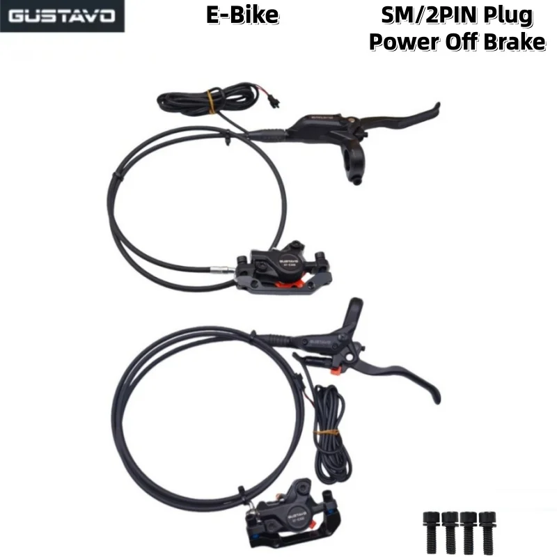 

Gustavo GT-E300 E-Bike MTB Hydraulic Disc Brake ，SM /2 Pin Plug Electric Scooter Folding Mtb Bike Power Off ebrake