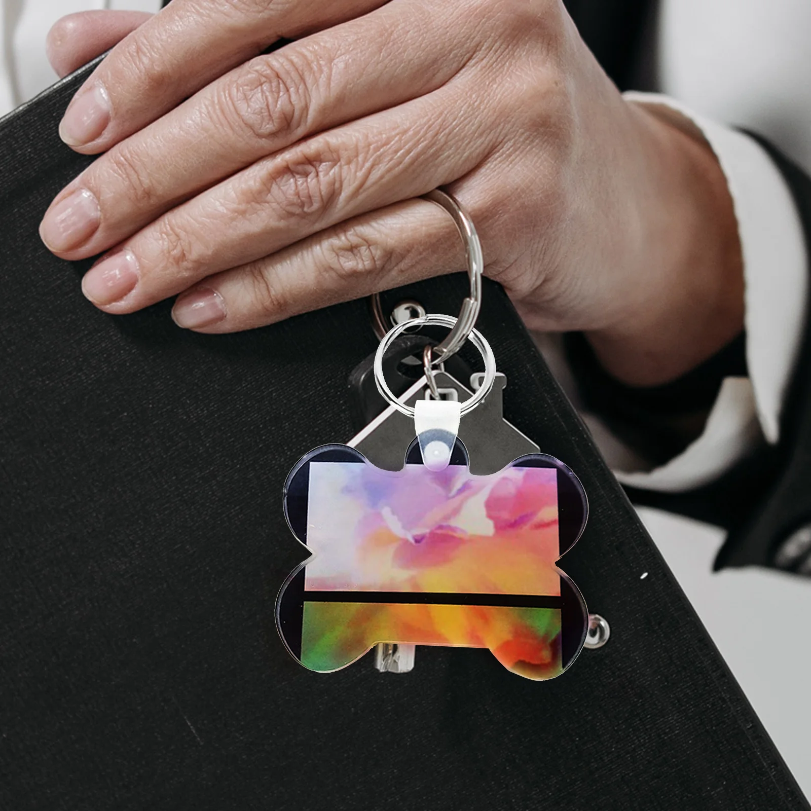 

6Pcs Sublimation Blank Keychains DIY Heat Press Custom Photo DIY Craft Key Accessories Blank Keychain Portable Key Chain