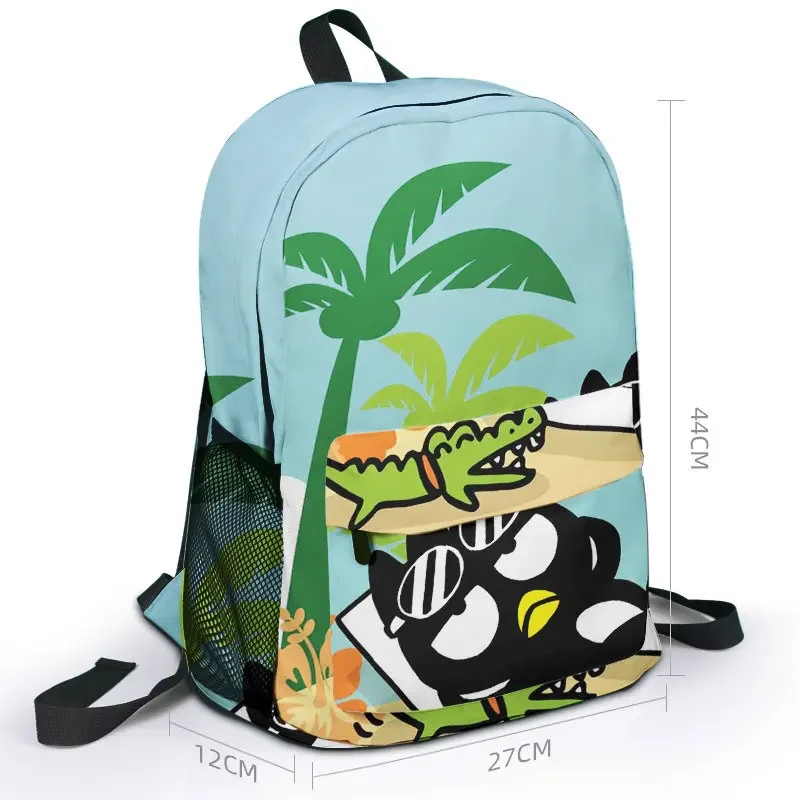 

Anime Sanrio Cartoon Badbadtz-maru School Bags for Primary School Students Cool Black Penguin Children's Backpacks