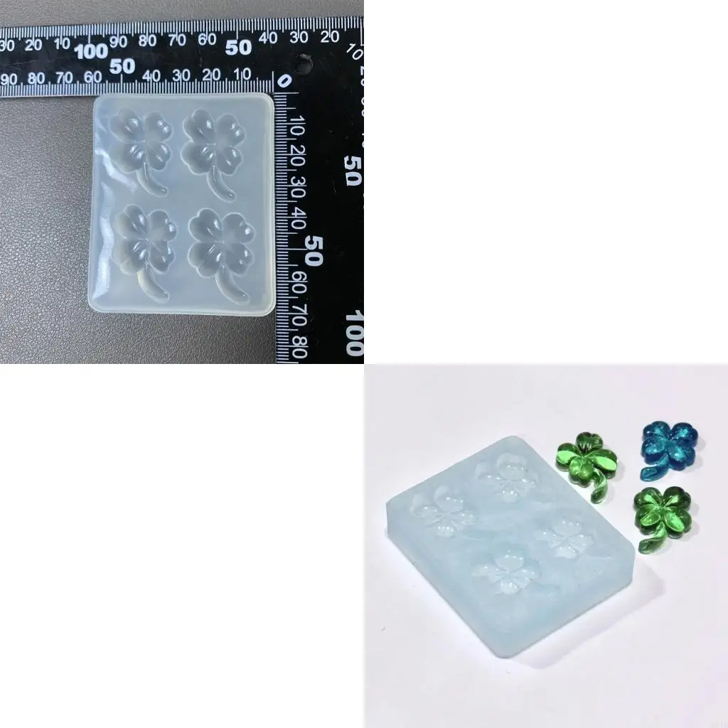 Food Grade Silicone Clovers Mold For Epoxy Resin Jewelry Making Crafting Accessory Decorations Beginner Friendly Reusable