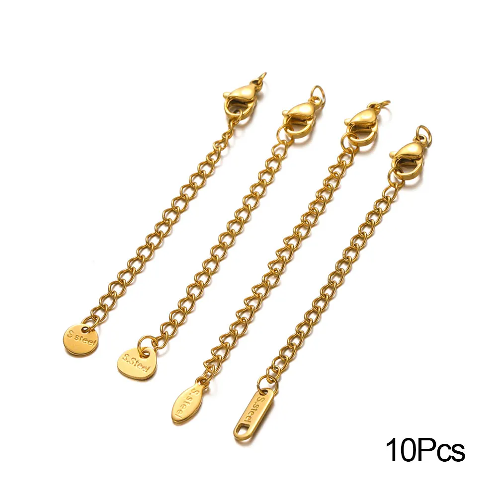 Stainless Steel Lobster Clasps Connector Extension Chains Link Jump Rings Connector for Bracelet Necklace DIY Jewelry Making