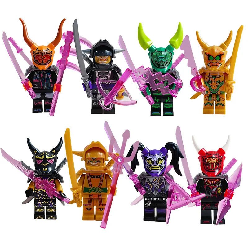 Ninja Anime Figuren Mini Figuurtjes Bouwblok Speelgoed Poppen Model Figuren Kinderen Jongens Verjaardag Cadeaus Slang Monster Gevechtsmodel - afbeelding 1