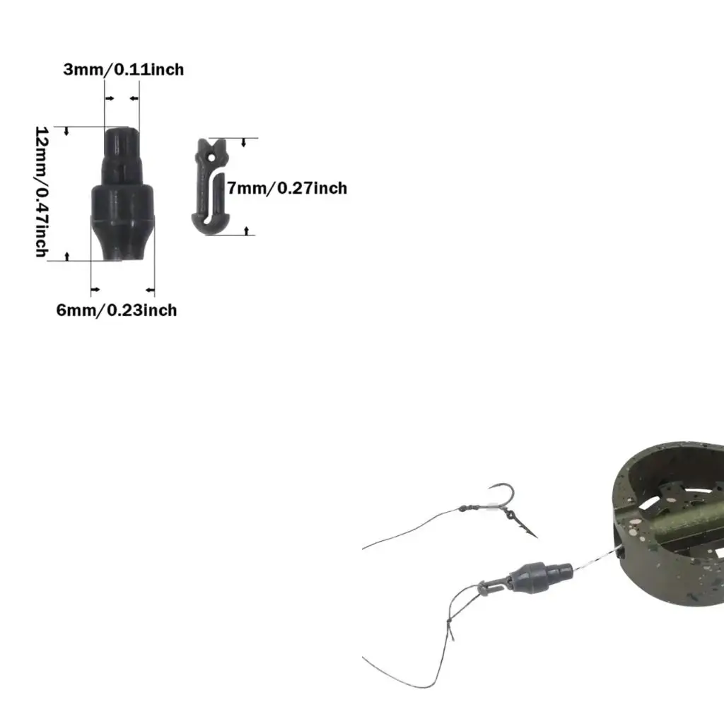 

20lots Flexible Rubber Stop Beads Carps Fishing Method Feeders Quick Connectors