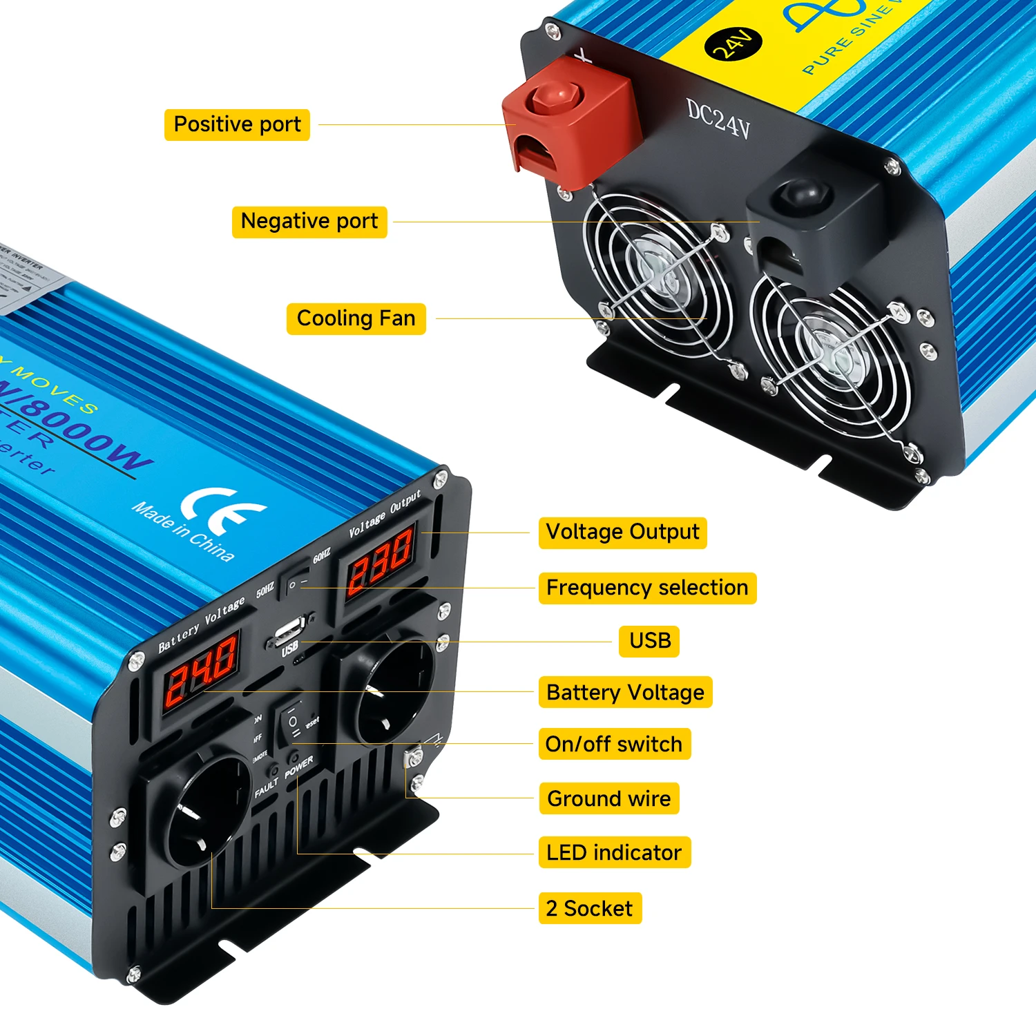 Solar Pure Sine Wave Power Dc - Off Grid Solar Inverter 48V 6000W ulasan dan harga