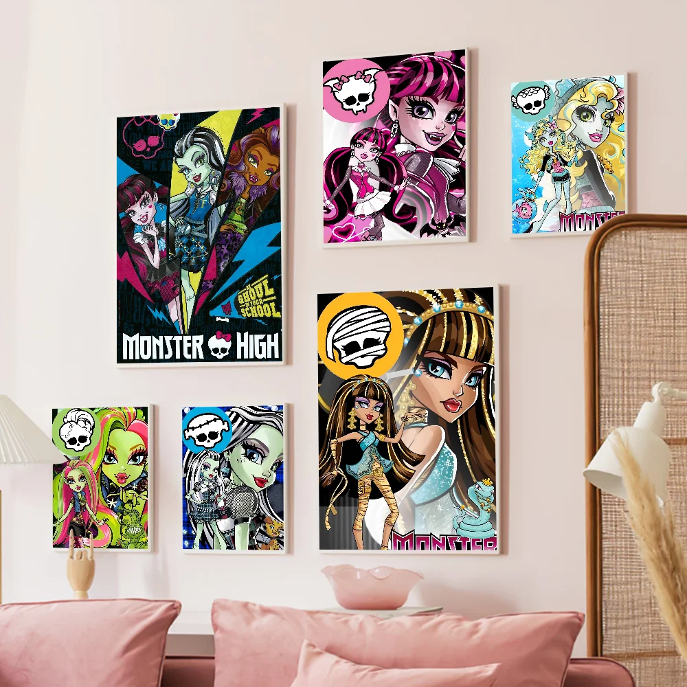 M-Monster Cartoon High Good Quality Prints And Posters HD Quality Poster Wall Art Painting Study Home Decor