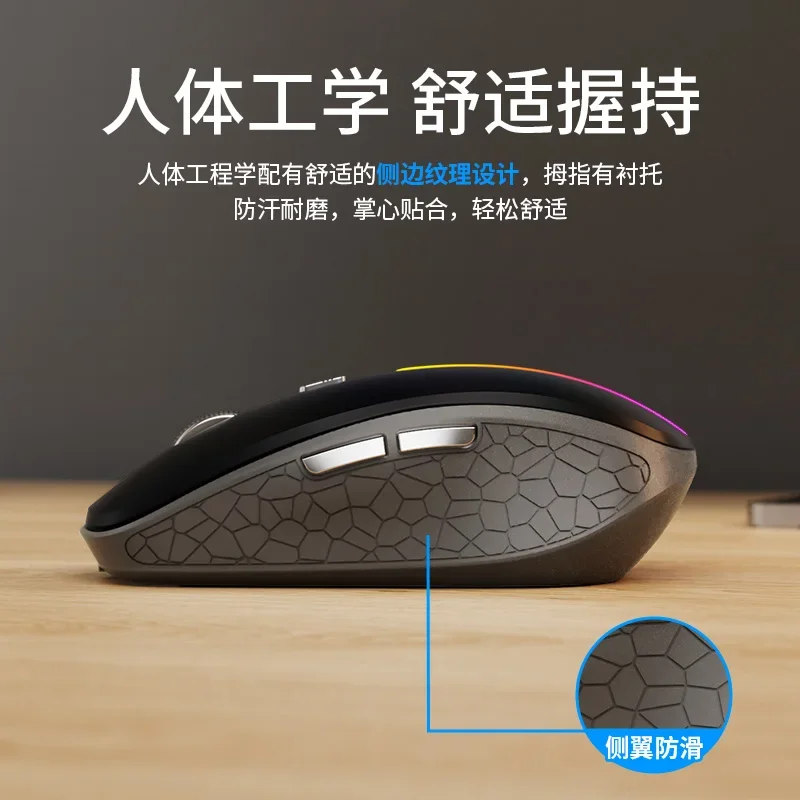 Yunmo Wireless Bluetooth Mouse Rechargeable Office Desktop Computer Laptop Mobile Phone Suitable for Huawei HP