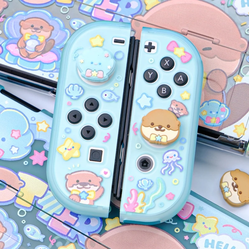 Etui na Nintendo Switch NS/Oed akcesoria Kawaii wydry rzecznej powłoka ochronna etui Joycon dla przełącz akcesoria konsola do gier