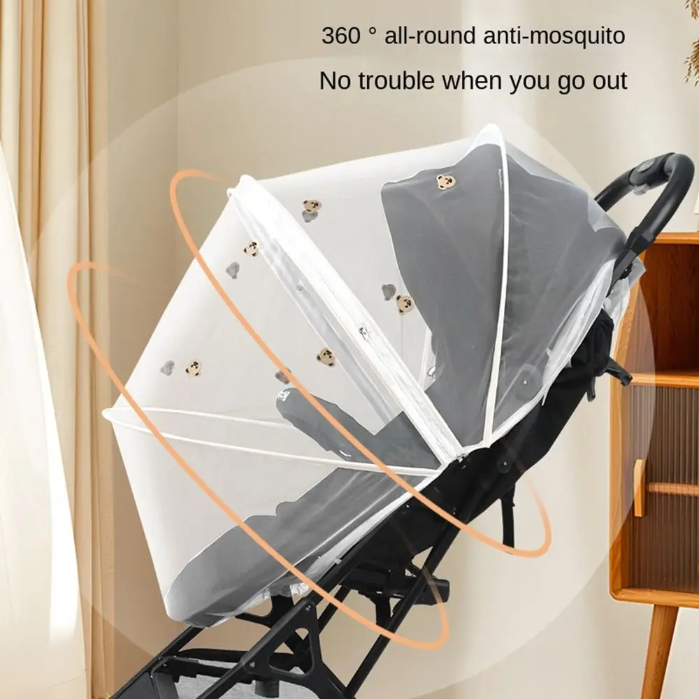 Polyester Baby Stroller Mosquito Net Breathable Stroller Accessories Fly Protection Cover Increase Encryption Insect Shield Net