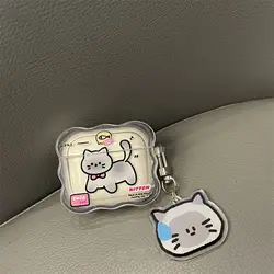 Cute Cartoon Cat TPU Case For Apple Airpods 1 2 3 4 Earphone Soft Wave Silicone Funda For Airpods Pro 2nd Cover Earpods Case Box