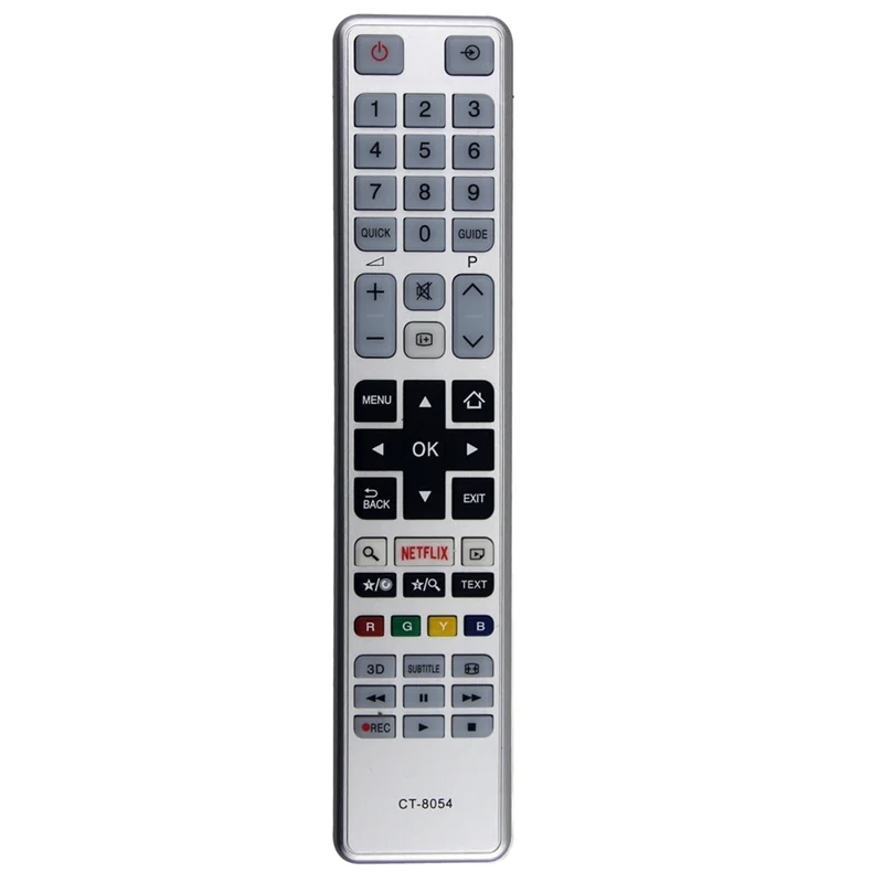 CT-8054 원격 제어 실버 원격 제어 ABS 원격 제어 교체 컨트롤러 TOSHIBA TV CT8054 55S3653DB