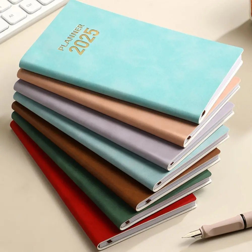 บันทึกธุรกิจ A6 2025 Agenda Planner กระดาษง่าย 2025 สมุดบันทึกแบบพกพา Creative 365 วัน Notepad นักเรียน