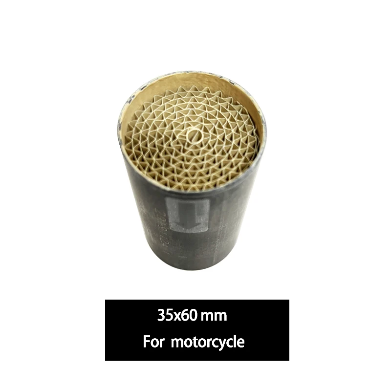 35*60mm Euro 5 Standard Emission Universal Fit for Motorcycle Catalytic Converter  Metal liner Honeycomb Reduction Catalytic