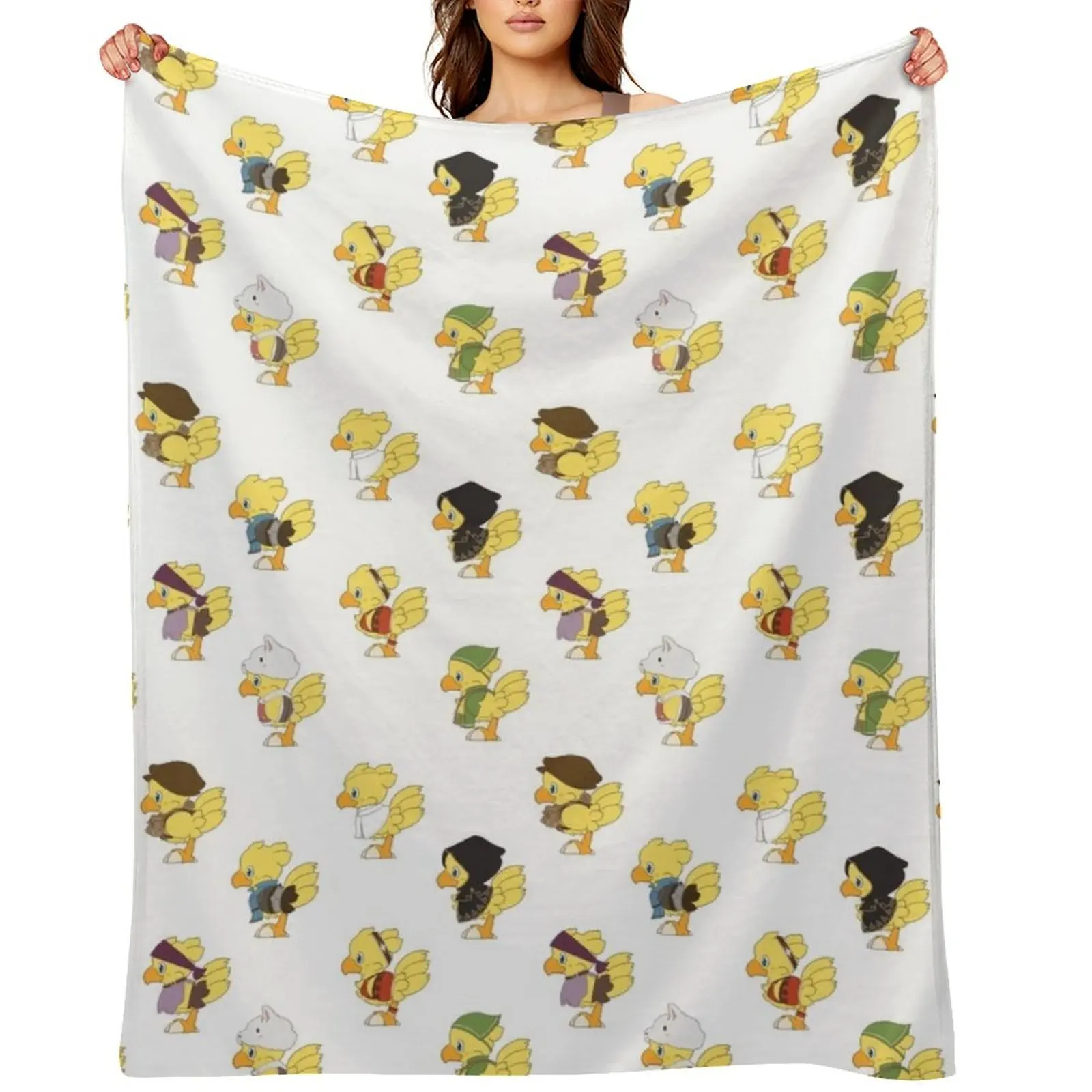 

Octopath Chocobo Throw Blanket blankets ands Decorative Throw heavy to sleep Soft Plush Plaid Blankets