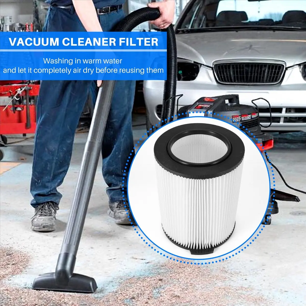 #89D Vf4000 Shop Vac Filters for Ridgid Shop Vac Suitable for Ridgid,Suitable For Ridgid,(plastic)