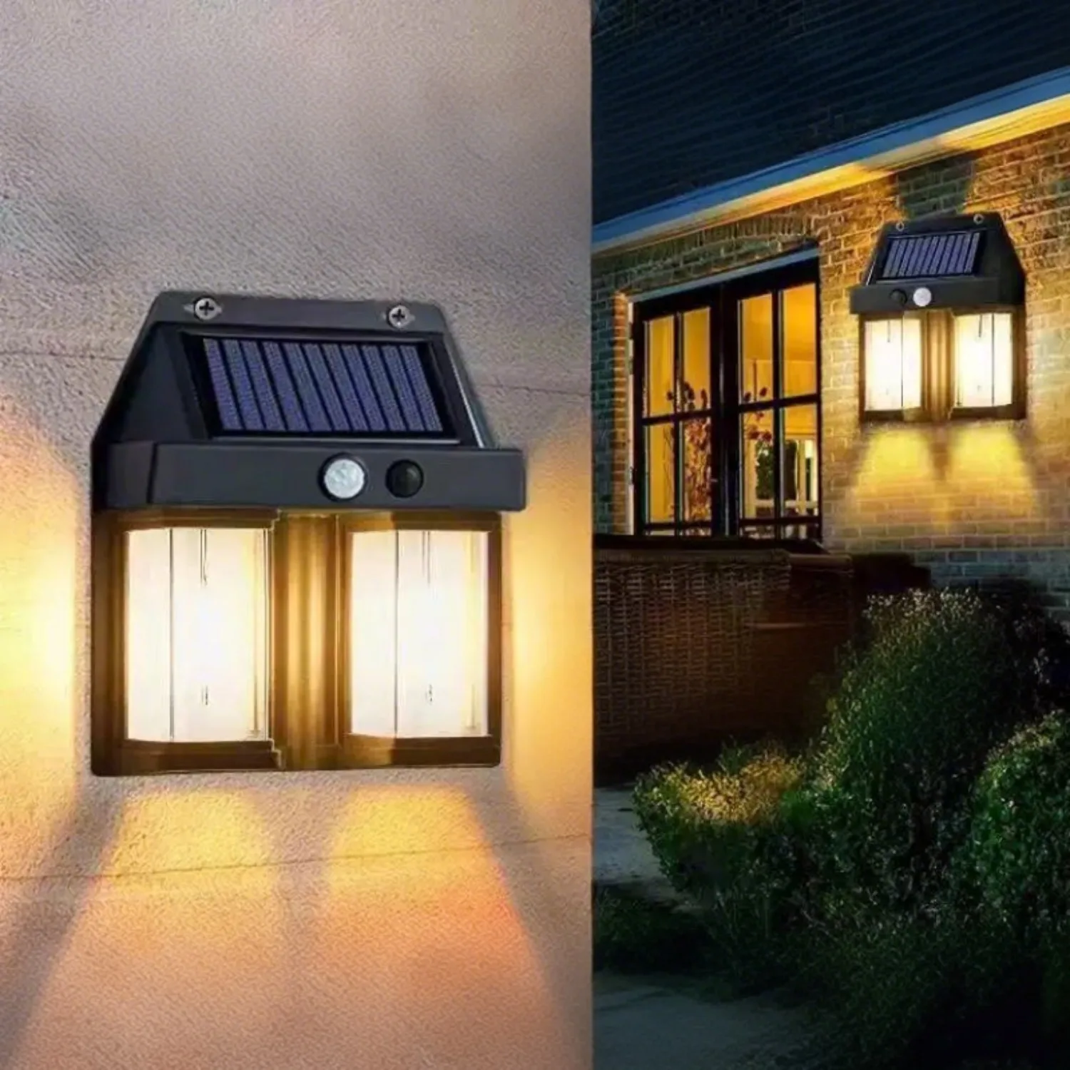 Solar Powered Wall Light Vintage Garden Villa Outdoor Motion Sensor Warm Light Pathway Landscape Lamp Waterproof No Wire Needed view 6