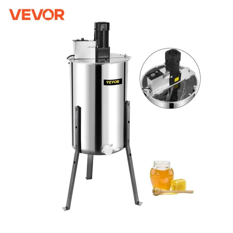 VEVOR Honey Extractor 2 3 4 Frame Manual Electric Stainless Steel Honeycomb Spinner Crank Honey Centrifuge Beekeeping Equipment