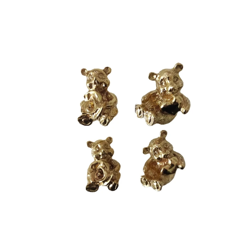 

Copper Furniture Hardware Brass Cute Bear Cabinet Handles for Children's RoomHome Decor Wardrobe Dresser Pulls