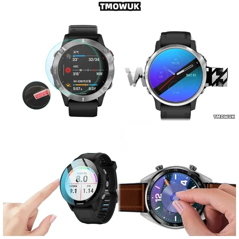 For Garmin Fenix 6 6S 6X Pro Silver Ultra-Thin Screen Protector 9H HD Anti-Scratch