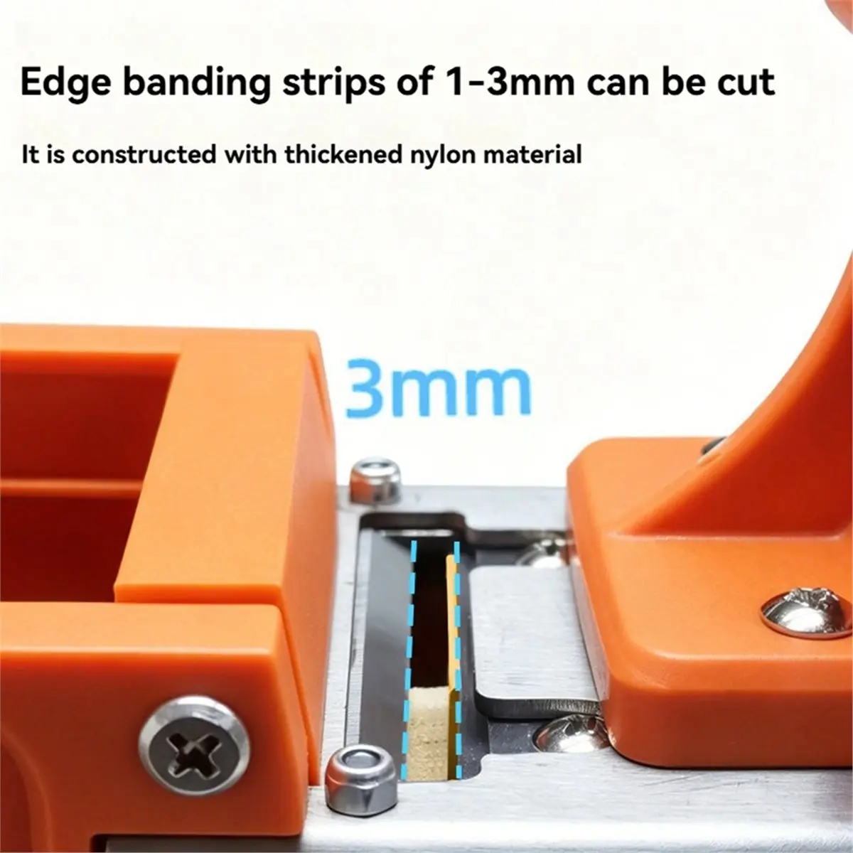 DT35BG Woodworking Edge Banding Trimmer Handheld Edge Band Cutter for Curved and Straight Trimming,Quick Edge-Trimming Tool