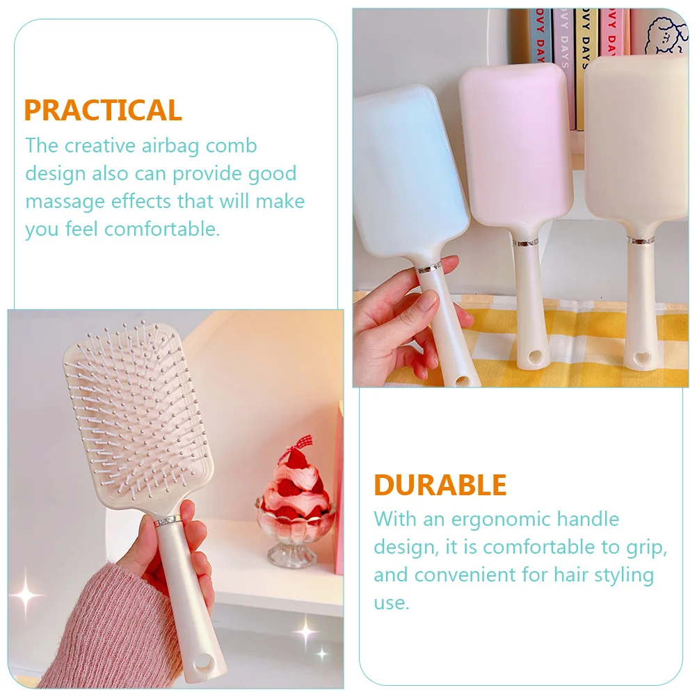 

2Pcs Massage Design Ergonomic H Salon Hairdressing Combs Hair Brushes Salon Combs Long Short Hair Gifts