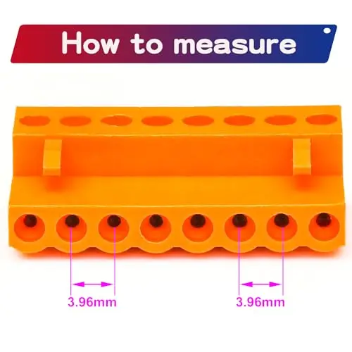 3.96mm Connector 8Pin Phoenix Connector HT396K HT3.96K HT3.96V HT3.96R Orange PCB Screw Terminal (4Pcs 3.96M-8Pin)