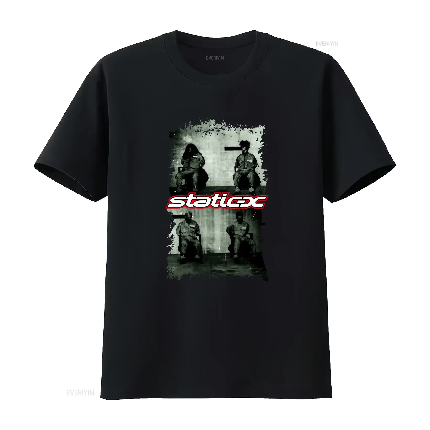 Static X T Shirt All Sizes S 5XL Cotton vintage Washed homme graphic Soft fashion Versatile Comfortable Breathable Stretched