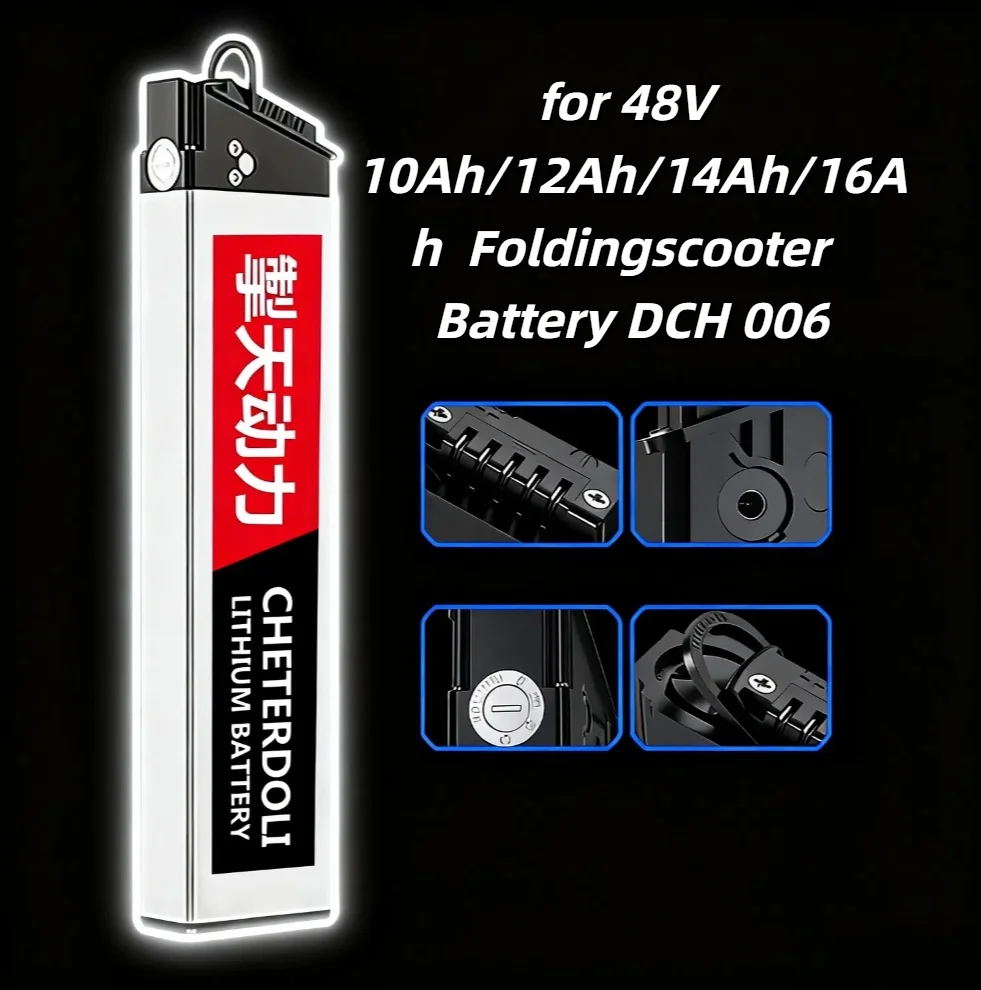 

Durable Energy Battery for 48V 10Ah/12Ah/14Ah/16Ah Folding Scooter – Compatible with DCH 006, LO26 20LVXD30 & XP2.0 Scooters