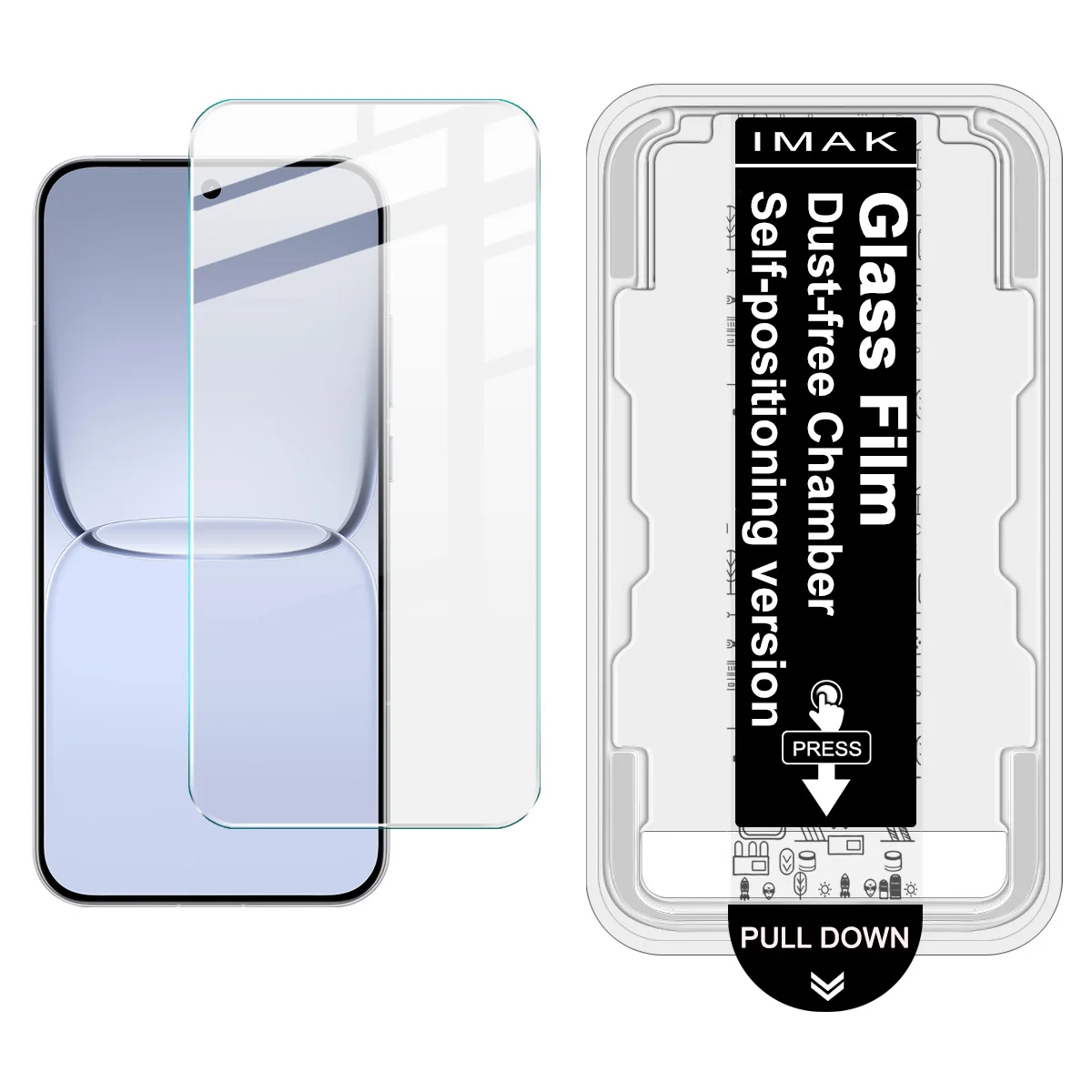 

For Realme Neo8 5G Tempered Glass IMAK Dust-free Chamber Locator Screen Protector Film