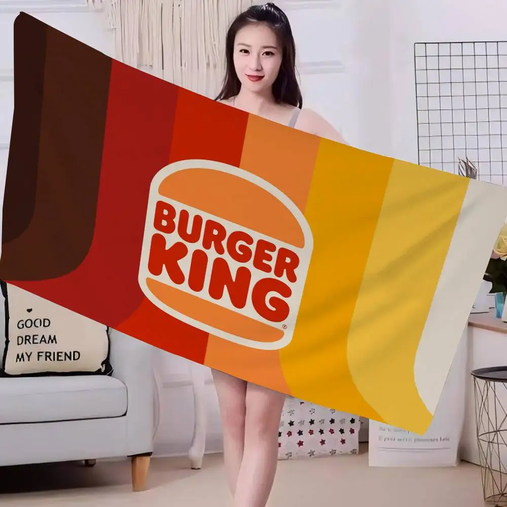 Brand B-Burger K-King Logo Microfiber Beach Towel Absorbent Quick dry Soft Yoga Swimming Resort Mountain Climbing Towel