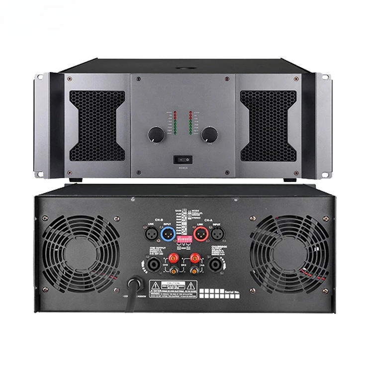 TD-2600 Professional Power Amplifier 2 Channel 4U Pure Rear Stage 2600W Audio Amp