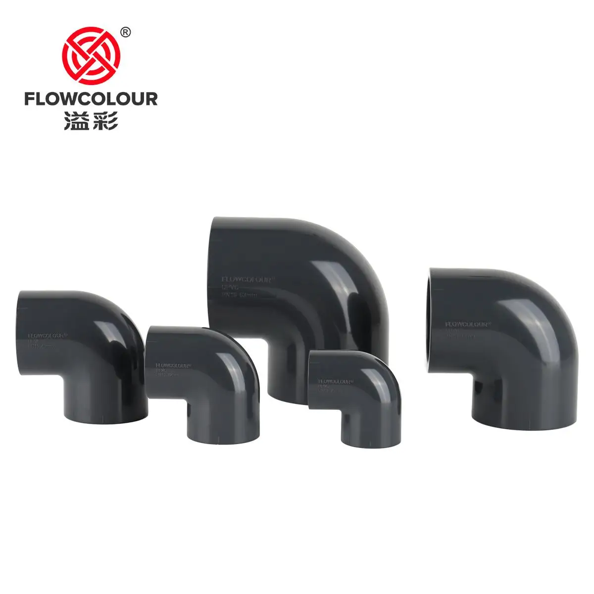 Flowcolor 20 مللي متر-63 مللي متر بولي كلوريد الفينيل 90 درجة الكوع UPVC حديقة المنزل الري تجهيزات أنابيب المياه حوض للأسماك أنبوب المفاصل