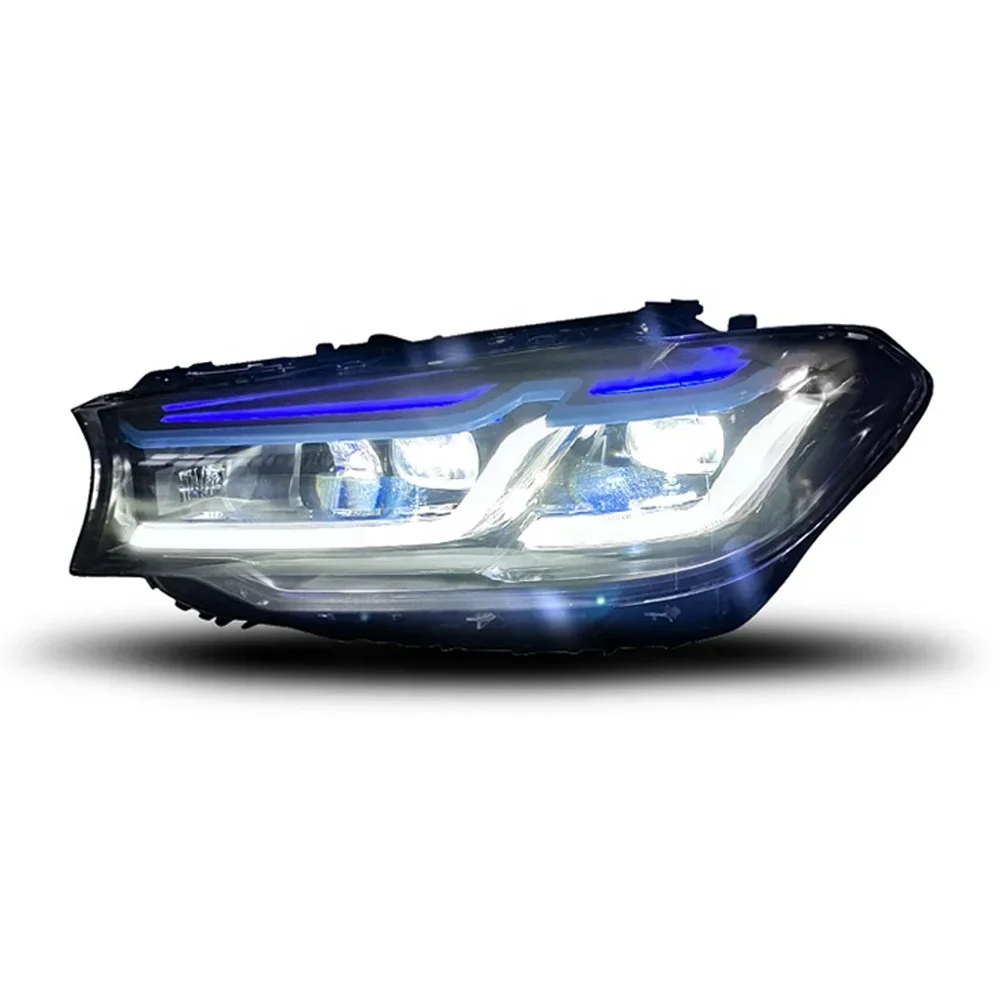 Car Head Lamp For BMX 5Series G30 G38 M5 Style Laser Taillight Assembly Signal Turning High Low Beam Plug And Play Accessories