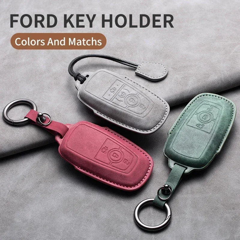 Car Key Cover For Ford Fusion Explorer Mustang F150 F250 F350 F450 Escape Edge 2015 2016 2017 2018 Car Keychain for Ford