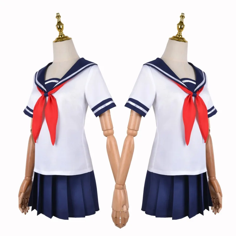 Game Ayano Aishi Cosplay Costume Yandere Simulator Yandere Chan Sailor Suit Girls Jk Uniforms Halloween Party Costumes