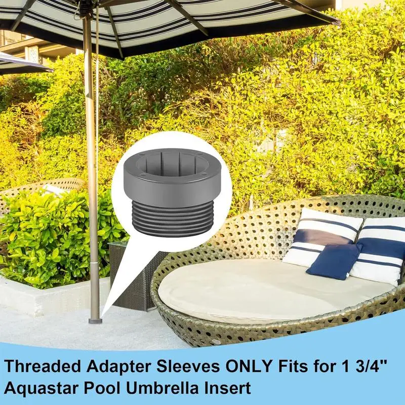 2pcs Pool Umbrella Sleeves Patio Umbrella Stabilizer Umbrella Hole Pool Umbrella Adapter threaded adapter sleeve Inserts Stand