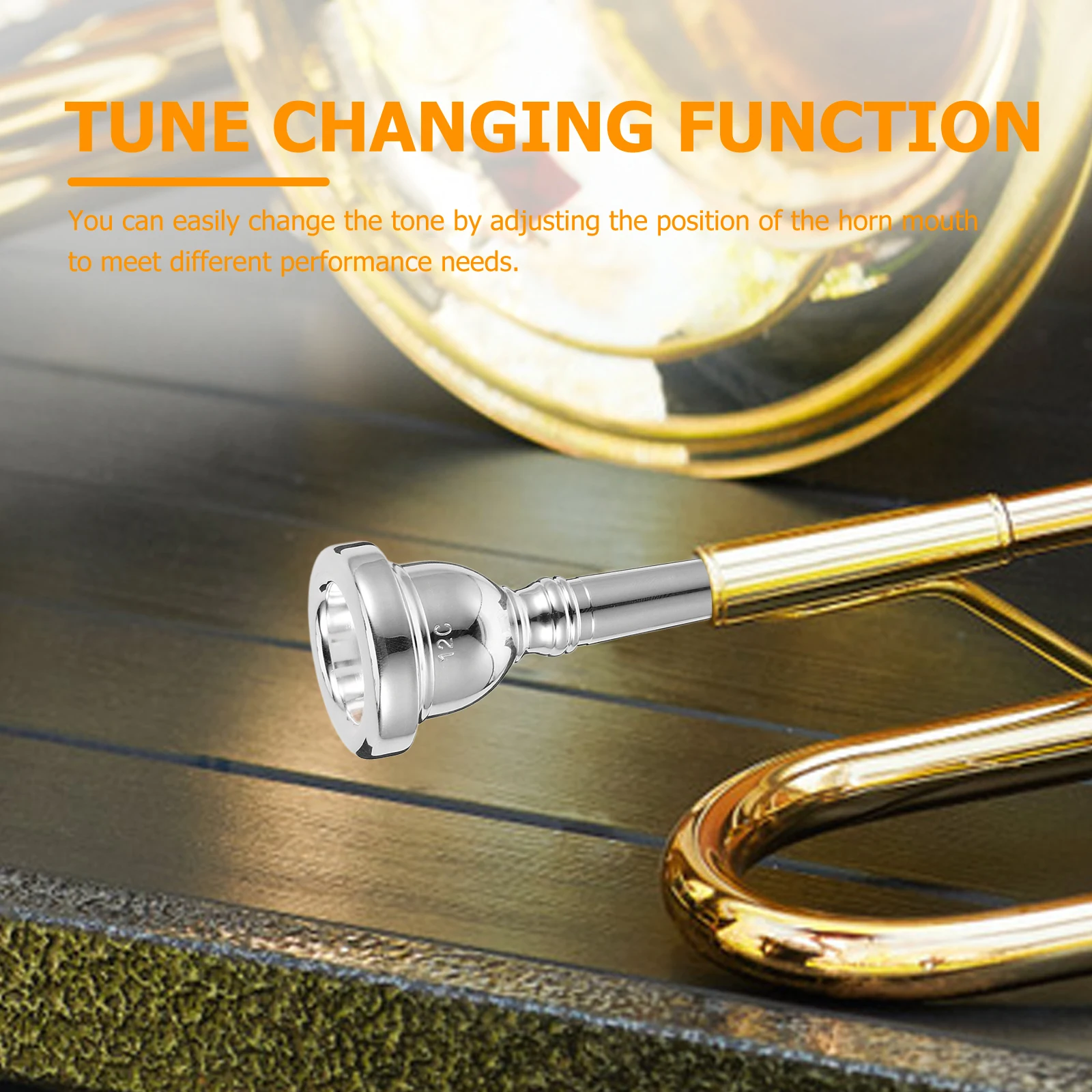 

Alto Trombone Mouthpiece 12C Metal Replacement for Trombone Parts Accessories Professional Grade Useful for Performance and