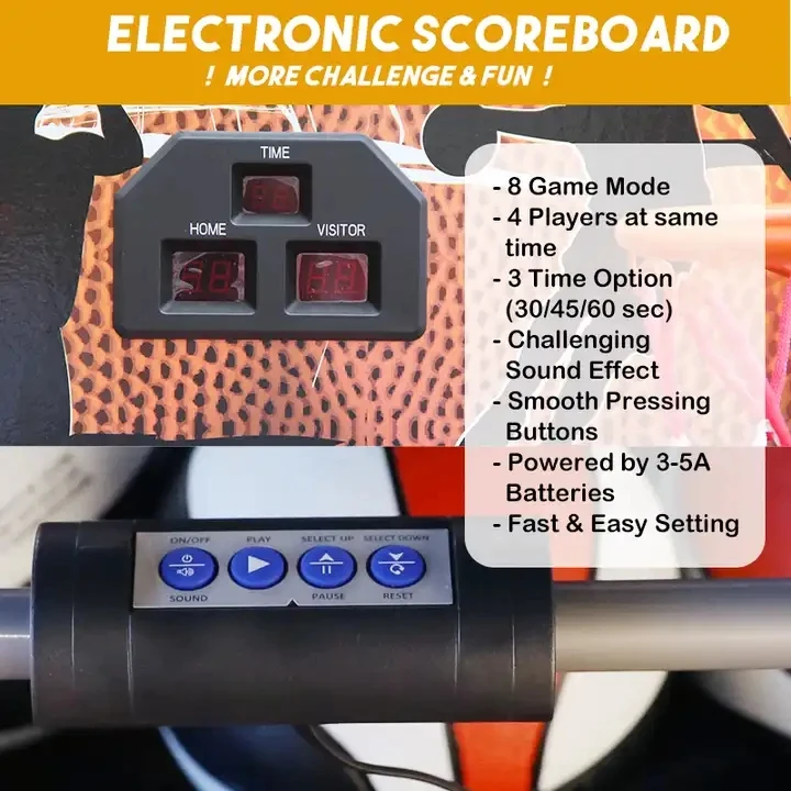 折りたたみ式バスケットボールシューティングマシン、スパーリング、ダブルプレイ、シュート練習器具、スコアリング機能付きバスケットボールシューティングマシン