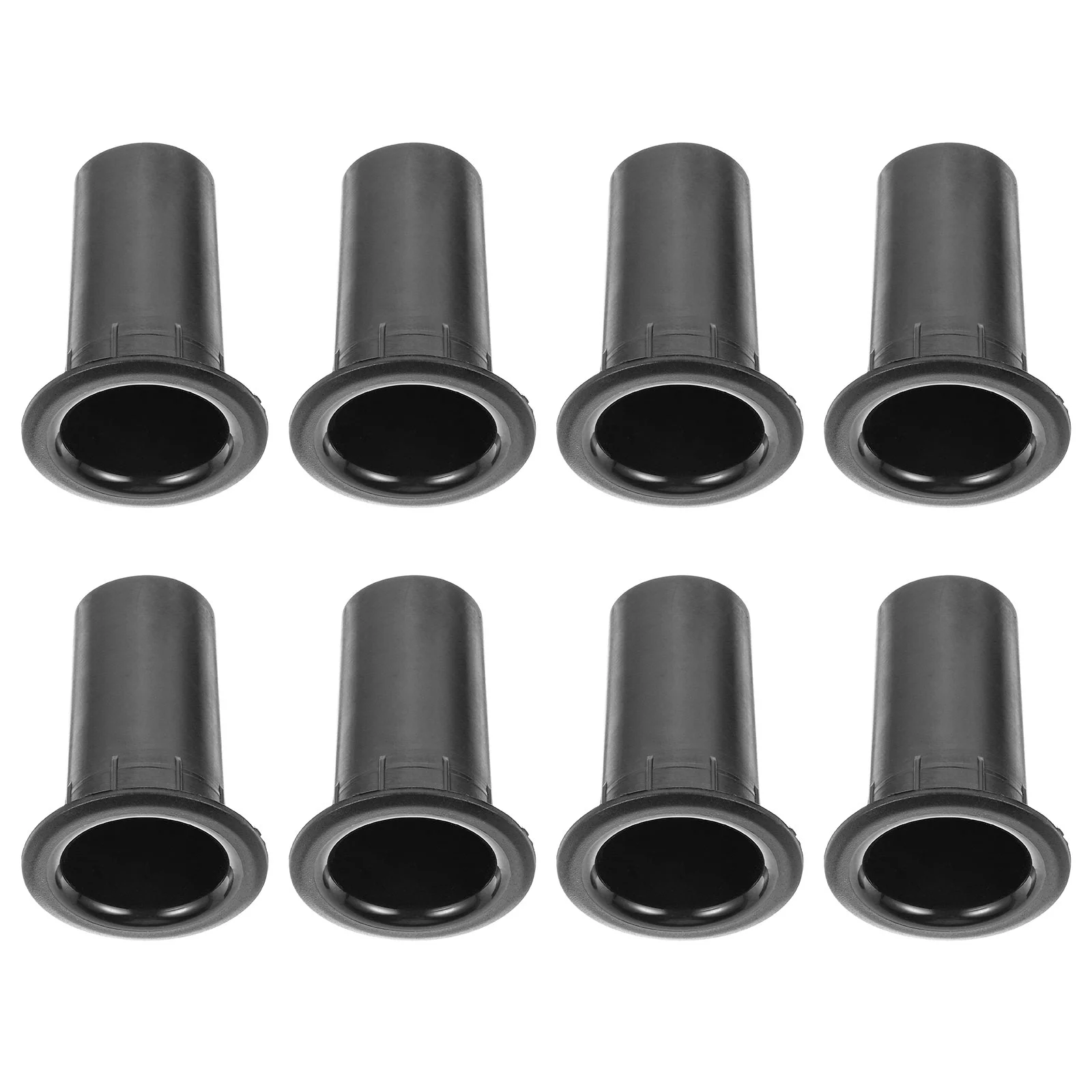 8 Pcs Speakers ABS Port Tube Pilot Hole Plastic Bass Reflex Component Subwoofer Black