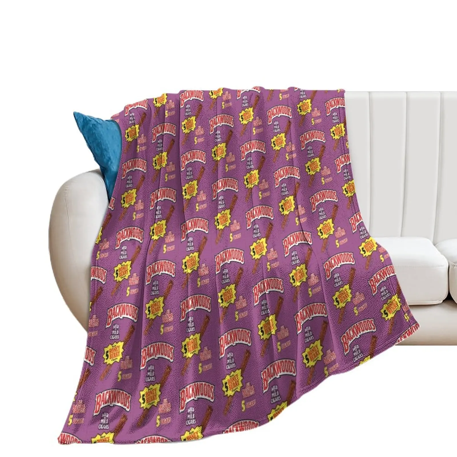 Backwoods Honey Berry Cigar Leafs Throw Blanket Stuffeds Soft Plaid Sofa Throw Blankets