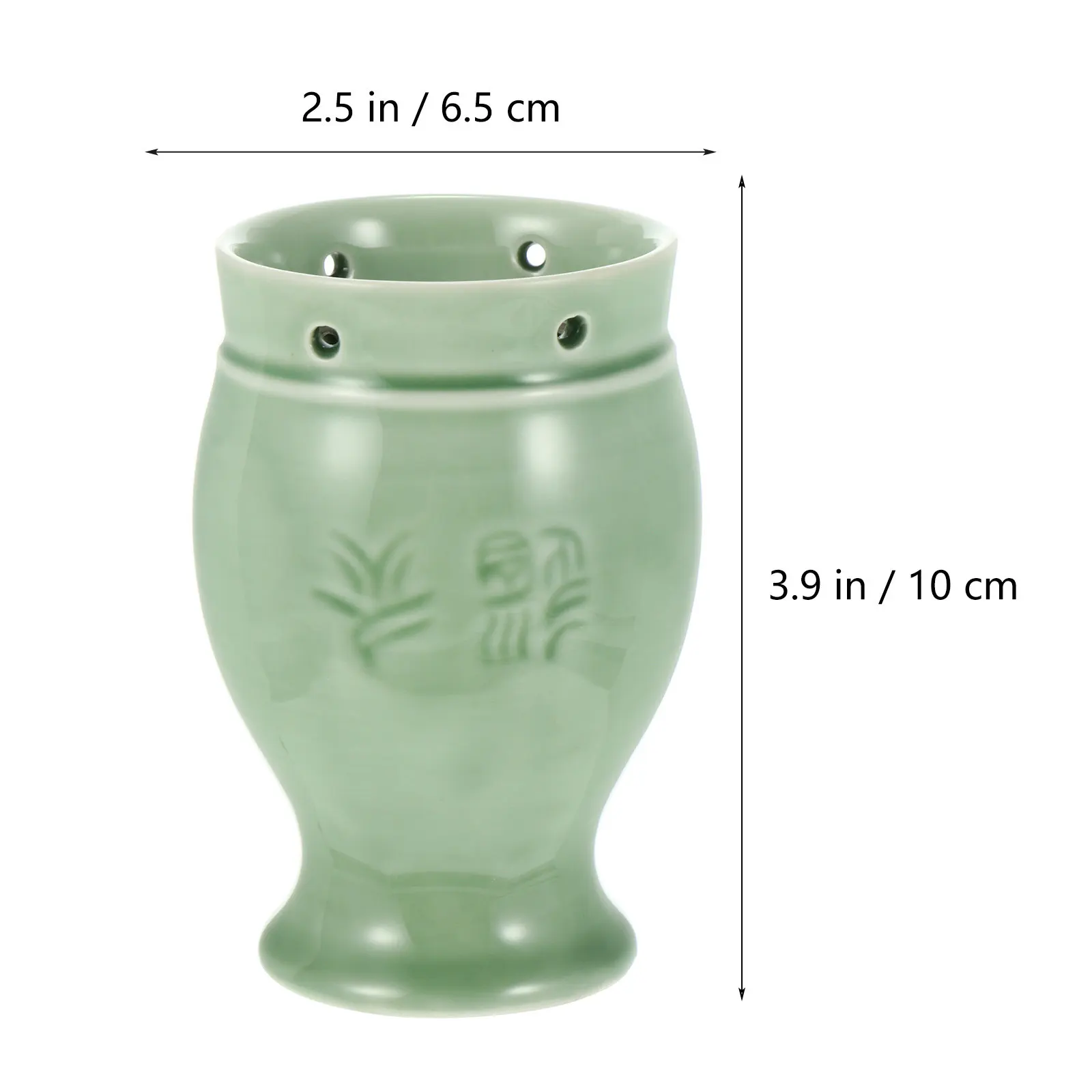 1Pcs Moxibustion Pot Ceramic Moxa Stick Burner Ergonomic Portable Guasha Cup Body Care Scraping Massager Pot Portable Guasha Cup