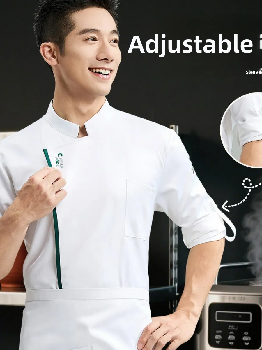 

Adjustable Sve Chef orm Breathable Workwear for Restaurant Hotel Bakery Kitchen Stf Lightweight Spring Summer Autumn