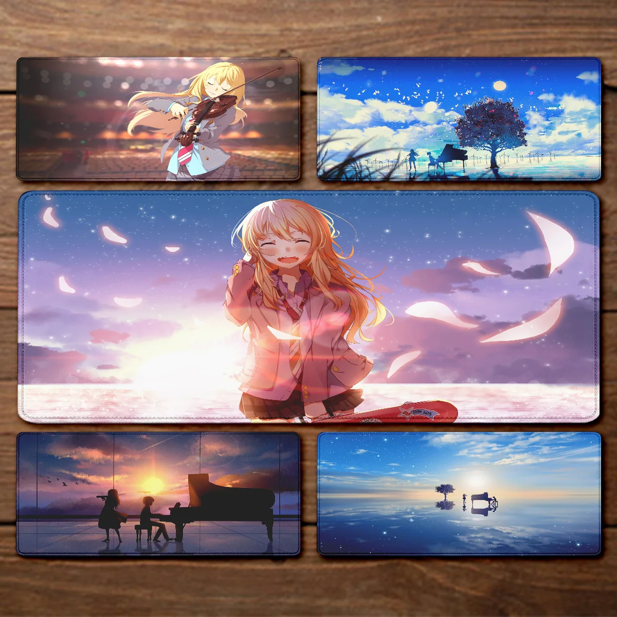 

Anime Your Lie in April teclado Mousepad Non-slip Lockedge Office Rubber Gaming Thickened Large Writing Pad Non-slip Mouse Pad